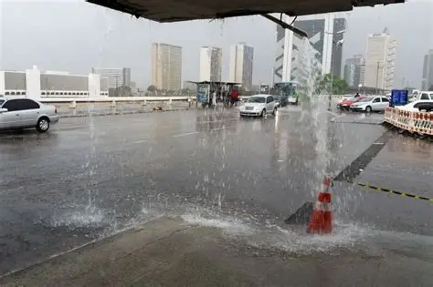 Chuviscos surpreendem brasilienses em meio a onda de calor