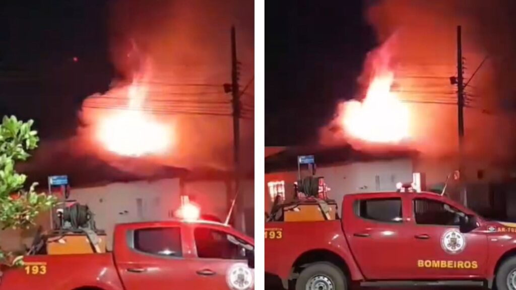 Incêndio consome residência na avenida Belo Horizonte em Primavera do Leste e mobiliza bombeiros