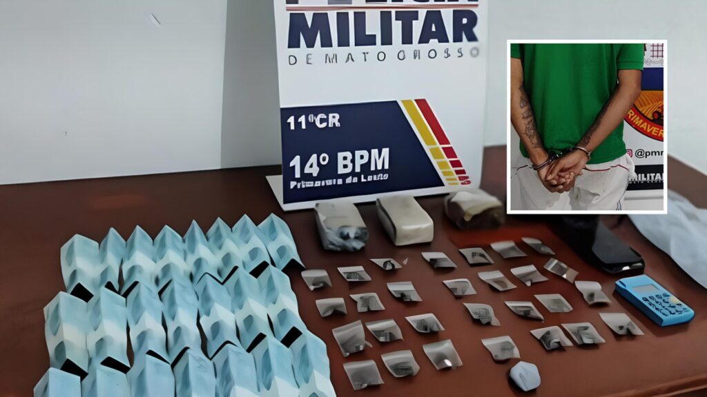 Polícia prende jovem com três tijolos de maconha durante operação em Primavera do Leste