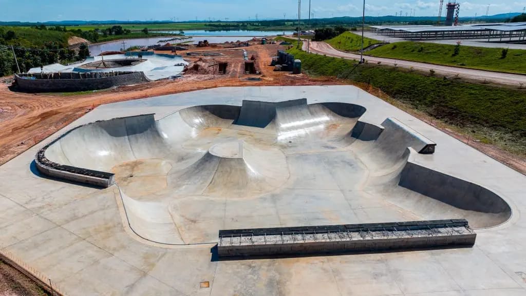 Vídeo de drone revela dimensão do novo skate park em Cuiabá